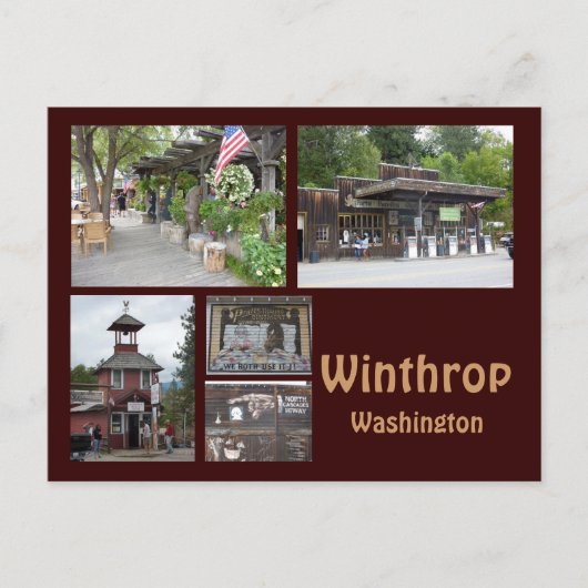 Winthrop Collage 1 Postkarte (Vorderseite)