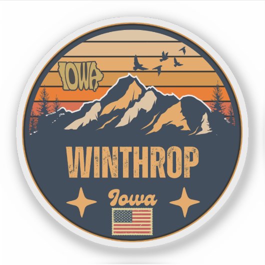 Winthrop, Iowa Aufkleber (Vorderseite)