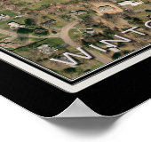 Wintonbury Hills Golf Course CT Satellite Karte Poster (Ecke)