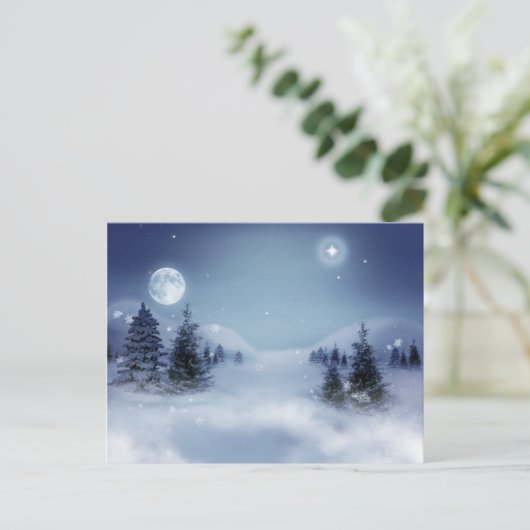 Wintry-Bergspitze Postkarte (Stehend Vorderseite)