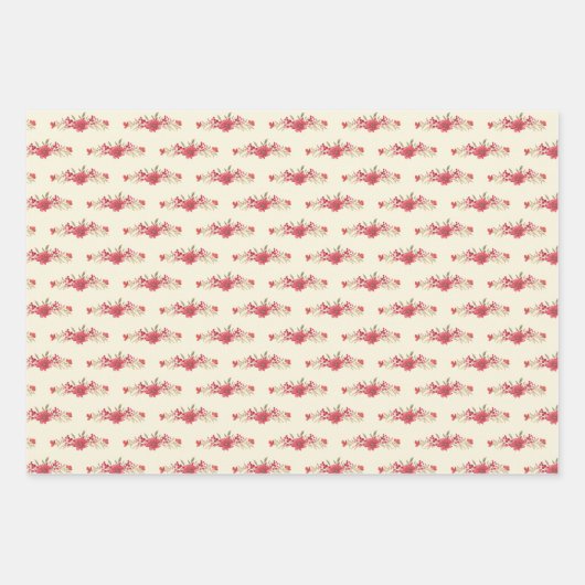 WINTRY botanischer Überfluss elegantes Blattwerk Geschenkpapier Set (Vorderseite 3)