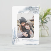 Wintry Days Weihnachtsfotokarte Feiertagskarte (Stehend Vorderseite)