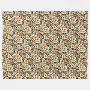 Wintry Floral Azaleen und Rose Fleecedecke