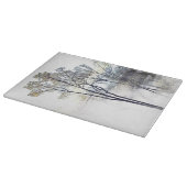 Wintry Forest Glass Cutting Board Schneidebrett (Ecke)