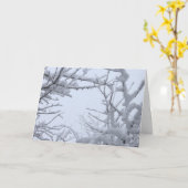 Wintry Frozen Branches Framing Sky Karte (Gelbe Blume)