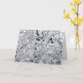 Wintry Frozen Branches Karte (Gelbe Blume)