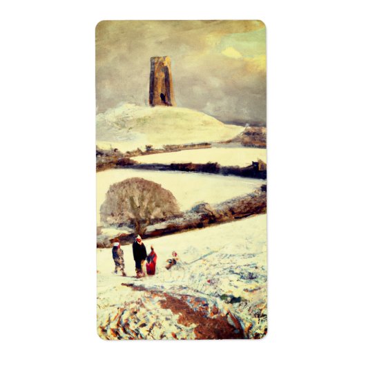 Wintry Glastonbury Tor (Vorne)