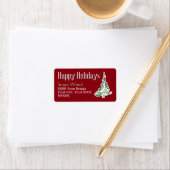 Wintry Pine Holiday Address Labels Adressaufkleber (Insitu)