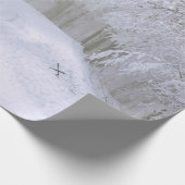 Wintry Road Trees Snow Weihnachten Geschenkpapier (Ecke)