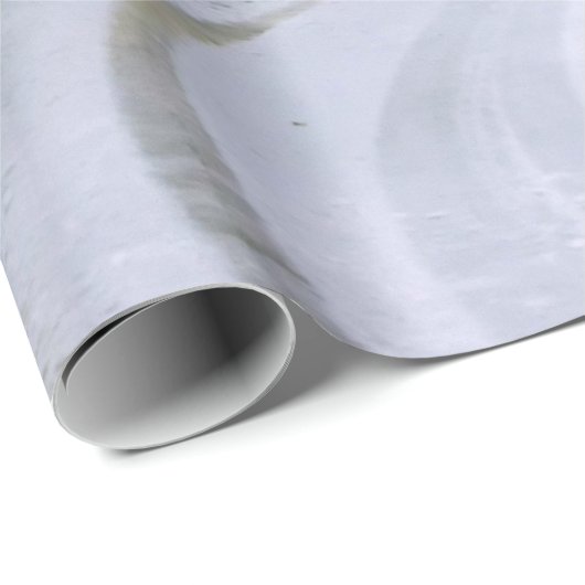 Wintry Road Trees Snow Weihnachten Geschenkpapier (Rolleneckpunkt)