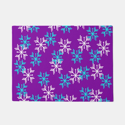 Wintry Snowflakes Fußmatte (Vorderseite)
