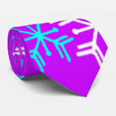 Wintry Snowflakes Krawatte (Gerollt)