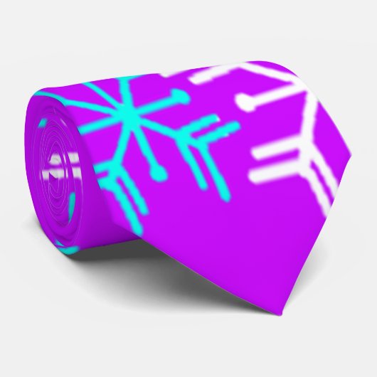 Wintry Snowflakes Krawatte (Gerollt)