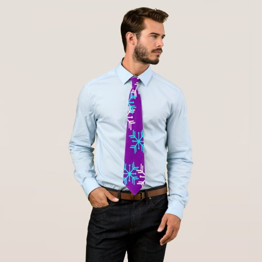 Wintry Snowflakes Neck Tie Krawatte (Beispiel)