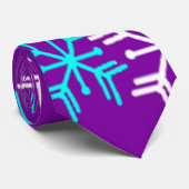 Wintry Snowflakes Neck Tie Krawatte (Gerollt)