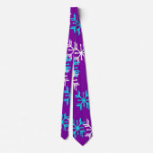 Wintry Snowflakes Neck Tie Krawatte (Rückseite)