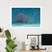 Wintry Trees Lake Reflection Poster (Heimbüro)