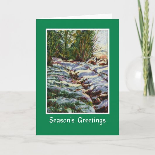 Wintry Walk Christmas Card Feiertagskarte (Vorderseite)