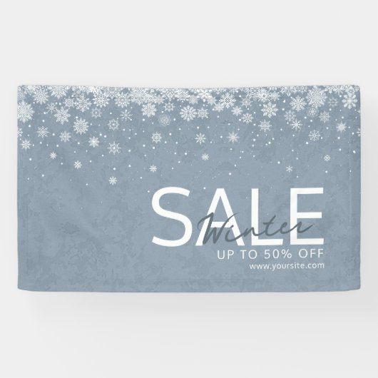 Wintry Watercolor Blue New Winter Collection Banner (Horizontal)