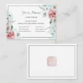 Wintry Watercolor Floral Salon Visitenkarte (Vorne/Hinten)