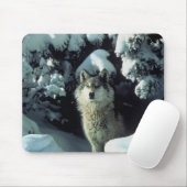 Wintry-Wolf-Mousepad Mousepad (Mit Mouse)