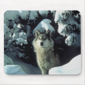 Wintry-Wolf-Mousepad Mousepad (Vorne)