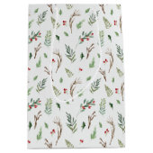 Wintry Wonderland Christmas Holiday Geschenktasche Mittlere Geschenktüte (Vorderseite)