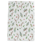 Wintry Wonderland Christmas Holiday Geschenktasche Mittlere Geschenktüte (Rückseite)