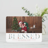 Wintry Wonderland Holiday Birth Ankündigung (Stehend Vorderseite)