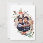 Wintry Wonderland Round Foto Holiday Flat Card Einladung (Vorderseite)