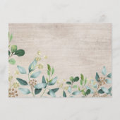 Wintry Woodland Forest Greenerity Diaper Raffle Begleitkarte (Rückseite)