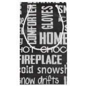 Wintry Word Cloud Kleine Geschenktüte (Rückseite)