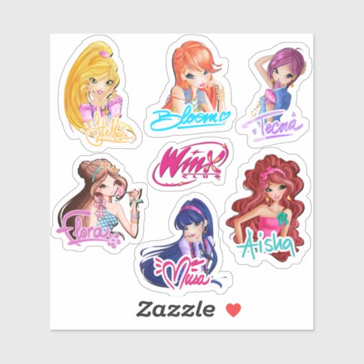 Winx Club Girls Stickers Aufkleber (Blatt)