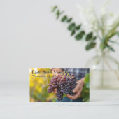 Winzer bei der Traubenernte | Weingut Visitenkarte (Stehend Vorderseite)