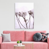 Winzer, Pflanze im Schnee Single Leinwanddruck (Insitu (Wohnzimmer))