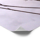 Winzer, Pflanze im Schneewertpapier Poster (Ecke)