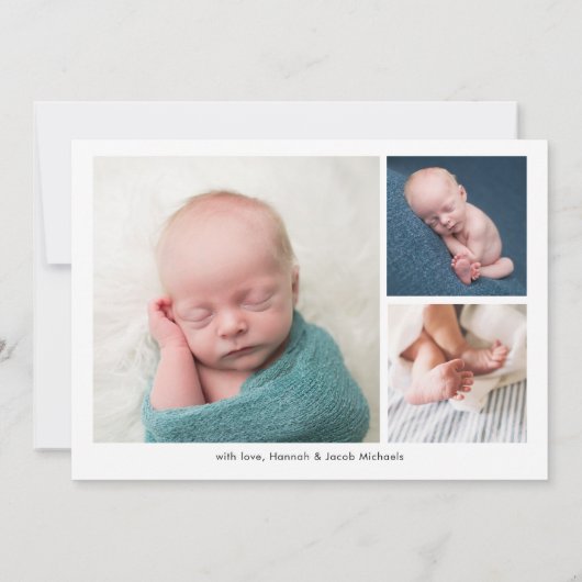 winzig, aber mächtig| Boy Birth Ankündigung (Rückseite)