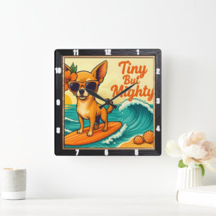 winzig aber mächtig surfen quadratische wanduhr