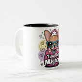 Winzig aber Mächtig Zweifarbige Tasse (Vorderseite Links)