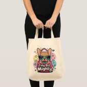 Winzig aber mächtiger Chihuahua-T-Shirt Tragetasche (Vorderseite (Produkt))