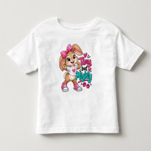 Winzig aber mächtiges Bunny-Mädchen Kleinkind T-shirt
