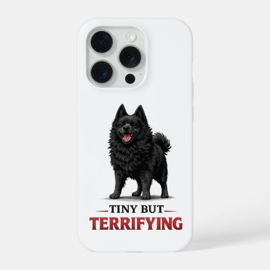 Winzig aber schrecklich Schipperke iPhone Hülle (Rückseite)