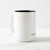 Winzig kleine Gleichgestellte unendlich groß Zweifarbige Tasse (Vorderseite Links)