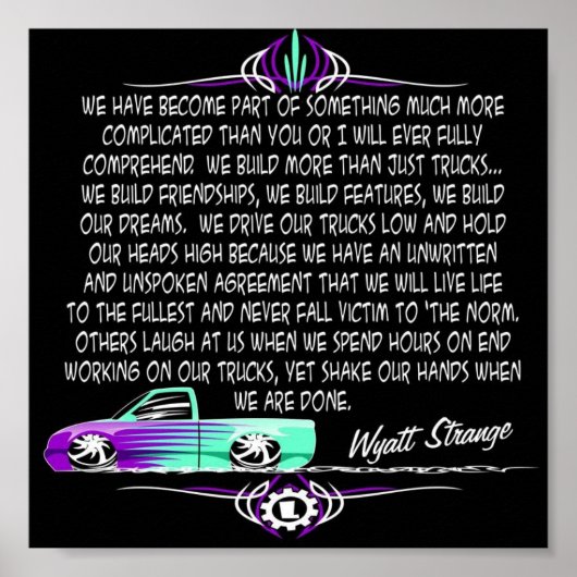 winzigartiger Kleinlastwagen Poster (Vorne)