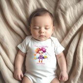 Winzige, aber mächtige Regenbogen-Pixie mit Vogelf Baby Strampler