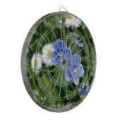 winzige blaue Blumen Dartscheibe (Vorderseite Links)