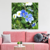 winzige blaue Blumen Leinwanddruck (Insitu (Wohnzimmer))