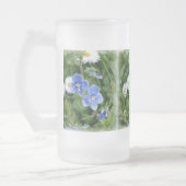 winzige blaue Blumen Mattglas Bierglas (Links)