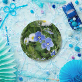winzige blaue Blumen Pappteller (Party)