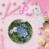 winzige blaue Blumen Pappteller (Party)